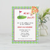 ミニゴルフ&ピザキッドバースデーパーティー 招待状 (スタンド正面)