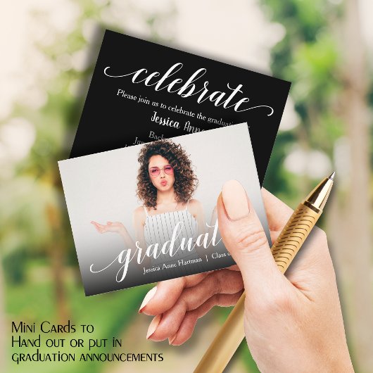 ミニサイズグラッドフォト招待状カード エンクロージャーカード