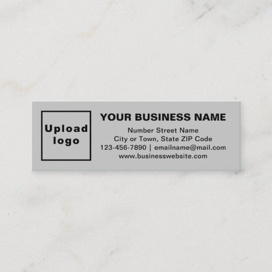 ミニサイズグレーカードのビジネスブランド スキニー名刺 (正面)