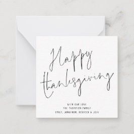 ミニサイズスクリプエレガントトHappy Thanksgivingカード ノートカード