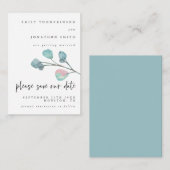 ミニサイズパステルユーカリプタスウェディングザデイト ノートカード (正面/裏面)