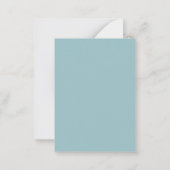 ミニサイズパステルユーカリプタスウェディングザデイト ノートカード (裏面)