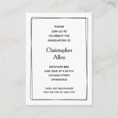 ミニサイズフォト2025卒業への招待 エンクロージャーカード (裏面)