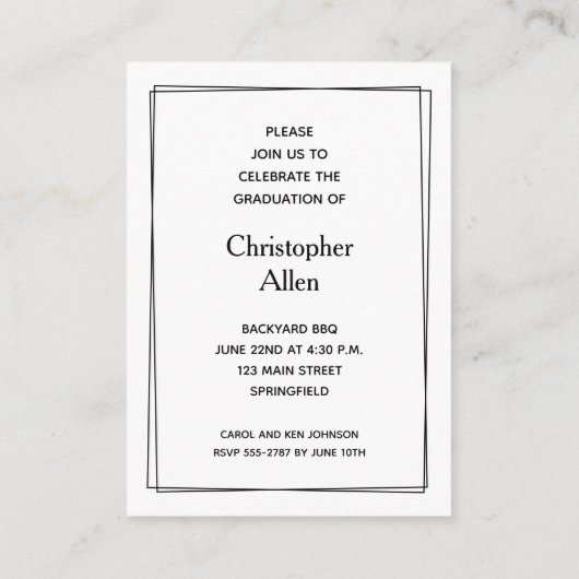 ミニサイズフォト2025卒業への招待 エンクロージャーカード (裏面)