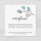 ミニサイズユーカリプタスウェディングレセプション詳細 エンクロージャーカード (正面)