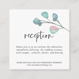 ミニサイズユーカリプタスウェディングレセプション詳細 エンクロージャーカード