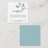 ミニサイズユーカリプタスウェディングレセプション詳細 エンクロージャーカード (正面/裏面)