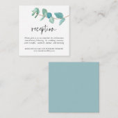 ミニサイズユーカリプタスウェディングレセプション エンクロージャーカード (正面/裏面)