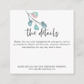 ミニサイズユーカリ結婚の情報詳細 エンクロージャーカード (正面)