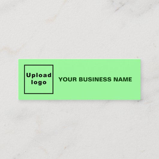 ミニサイズライトグリーンカードのビジネスブランド スキニー名刺 (裏面)