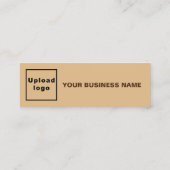 ミニサイズライトブラウンカードのビジネスブランド スキニー名刺 (裏面)