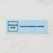 ミニサイズライトブルーカードのビジネスブランド スキニー名刺 (裏面)