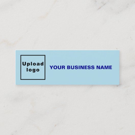 ミニサイズライトブルーカードのビジネスブランド スキニー名刺 (裏面)