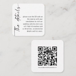 ミニサイズ書道QRコード任意の色結婚の エンクロージャーカード