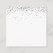 ミニサイズ結婚の詳細スクリプトシルバーグリッター エンクロージャーカード (裏面)