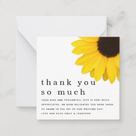 ミニサイズ |ヒマワリ新着写真ありがとう ノートカード