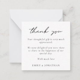 ミニサイズ|ミニマル文字写真結婚の皆様 ノートカード