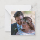 ミニサイズ|ミニマル文字写真結婚の皆様 ノートカード (裏面)