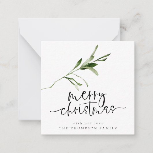 ミニサイズ | 紅葉メリークリスマスホリデーカード ノートカード (正面)