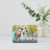 ミニサイズ 3.5" X 2.5" 卒業写真招待カード エンクロージャーカード (スタンド正面)