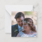 ミニサイズ | Boho Pampas Photo's Thank 結婚 You ノートカード (裏面)