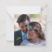 ミニサイズ | Boho Pampas Photo's Thank 結婚 You ノートカード (裏面)