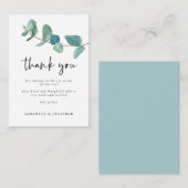 ミニサイズ | Eucalyptus 結婚's Thank You ノートカード (正面/裏面)