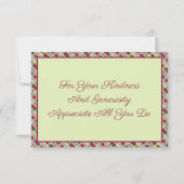 ミニサンキューノーテカード 出欠カード (裏面)