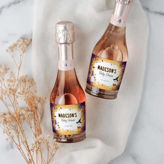 ミニシャンパンかわいいハロウィーン赤ちゃんシャワー スパークリングワインラベル