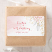 ミニシャンパンボトルの誕生日紙吹雪 ラベル (インサイチュ)