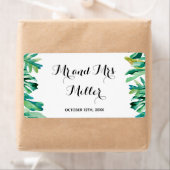 ミニシャンパンボトルラベルトロピカルウェディング ラベル (インサイチュ)