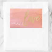 ミニシャンパンボトルラベル、ウェディングボトルラベル 長方形シール (バッグ)