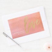 ミニシャンパンボトルラベル、ウェディングボトルラベル 長方形シール (封筒)