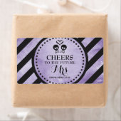 ミニシャンパンラベルゴシックシャワーのお気に入り – 紫 ラベル (インサイチュ)