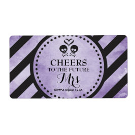 ミニシャンパンラベルゴシックシャワーのお気に入り – 紫 ラベル