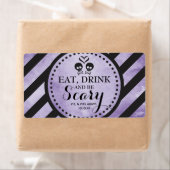 ミニシャンパンラベルゴシック結婚式の引き出物 – 紫 ラベル (インサイチュ)