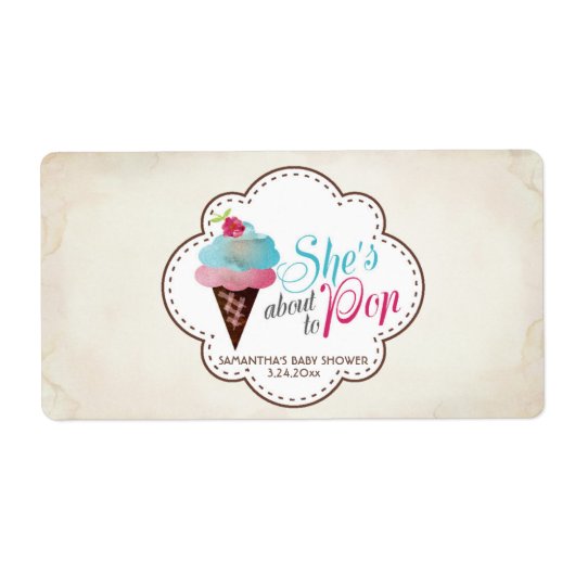 ミニシャンパンラベルジェンダーの表示 ラベル (正面)