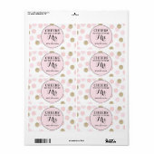 ミニシャンパンラベルブライダルシャワーのお気に入り ラベル (フルシート)