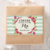 ミニシャンパンラベルブライダルシャワーのお気に入り – 緑 ラベル (インサイチュ)