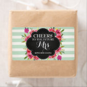 ミニシャンパンラベルブライダルシャワーのお気に入り – 緑 ラベル (インサイチュ)