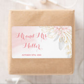 ミニシャンパンワインボトルラベルピンク金ゴールド ラベル (インサイチュ)