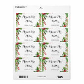 ミニシャンパンワインボトルラベル植物性結婚の ラベル (フルシート)