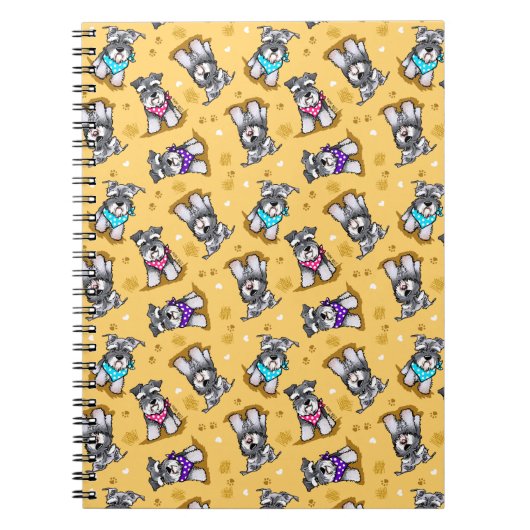 ミニシュナウザーサンシャインキニアート ノートブック (正面)