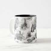 ミニシュナウザーテリアブラックトイレ ツートーンマグカップ (正面左)