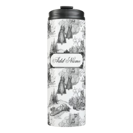 ミニシュナウザーテリアブラックトワール名前をカスタムする タンブラー (正面)