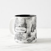 ミニシュナウザーテリアブラックトワール名前をカスタムする ツートーンマグカップ (正面左)