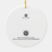 ミニシュナウザーピンク花クラウンレッドイエローホワイト メタルオーナメント (裏面)