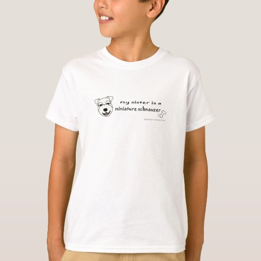 ミニシュナウザーホワイトシスター Tシャツ (正面)