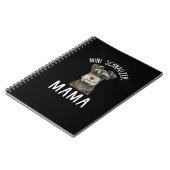 ミニシュナウザーママTシャツ | Mini Schnauzer Mama ノートブック (左側)