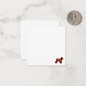 ミニシュナウザー赤いプライドと金ゴールド喜び ノートカード (正面/裏面インサイチュ)